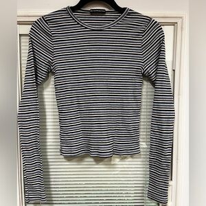 Brandy Melville Striped Ribbed Long Sleeve Top